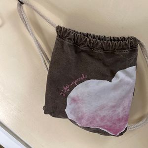 Life is good drawstring canvas book bag